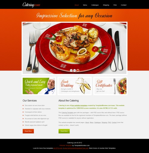 Catering Restaurants & Cafes HTML Template