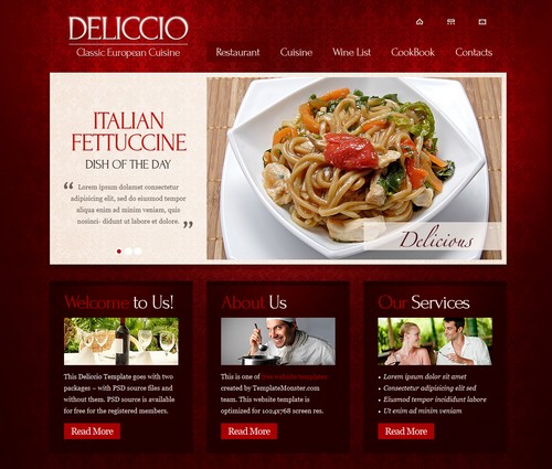 Deliccio Restaurant Website Template