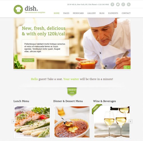 Dish Restaurant Template