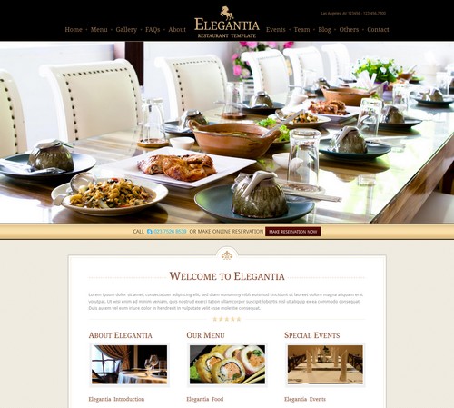 Elegantia Restaurant and Cafe HTML