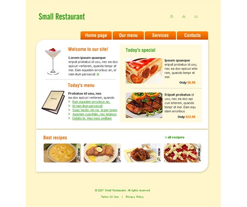 Free Food & Drink HTML Template