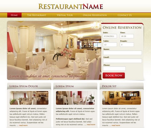 Free Restaurant Cafe Website Template