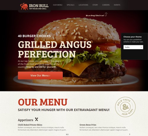 Iron Bull Restaurant Template