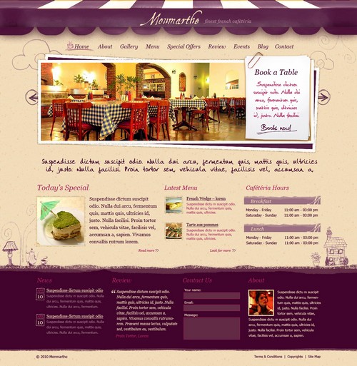 Monmarthe Restaurant HTML Template