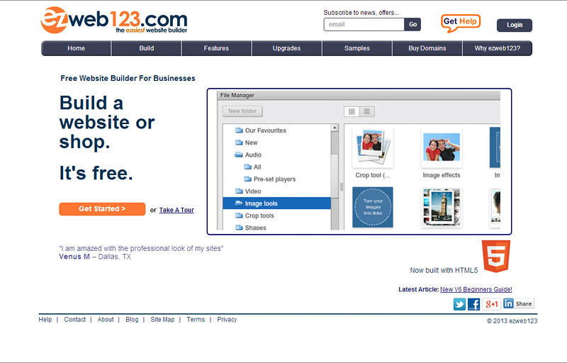 ezweb123 free web builder