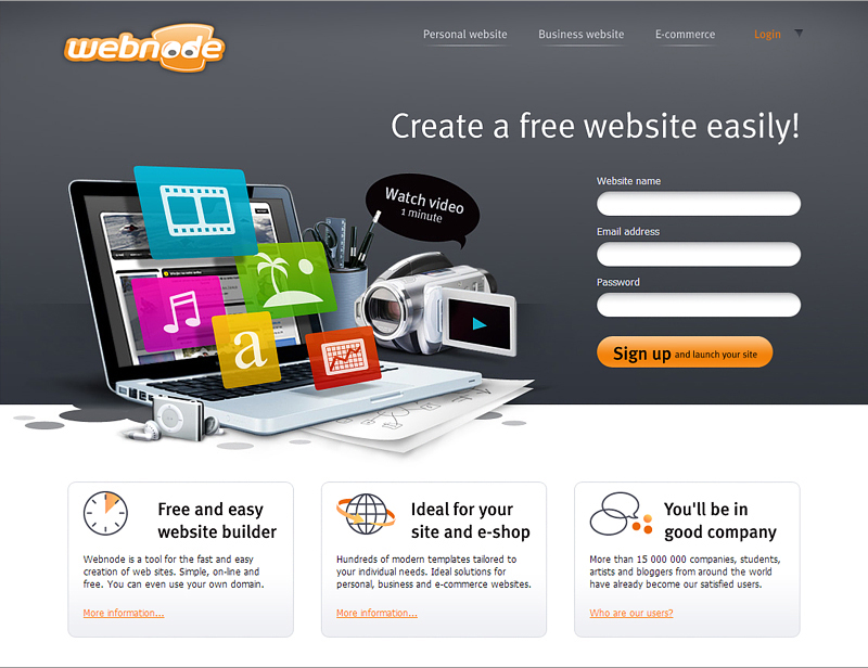 webnode free web builder