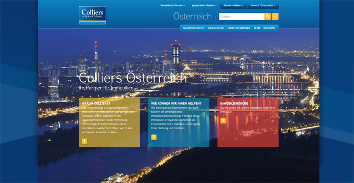 29 thiết kế website bất động sản ấn tượng Colliers International