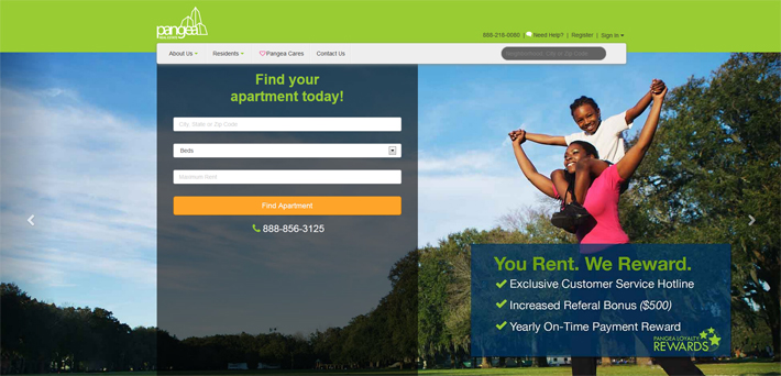 29 thiết kế website bất động sản ấn tượng Pangea Real Estate