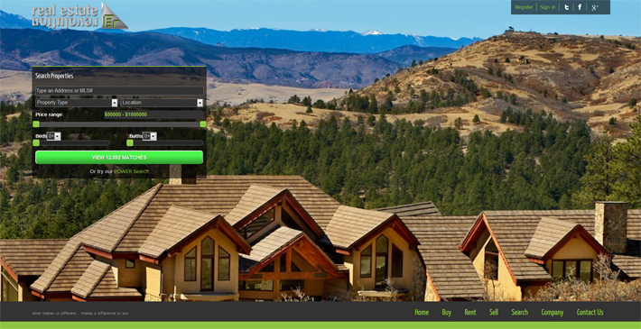 29 thiết kế website bất động sản ấn tượng Real Estate Revolution