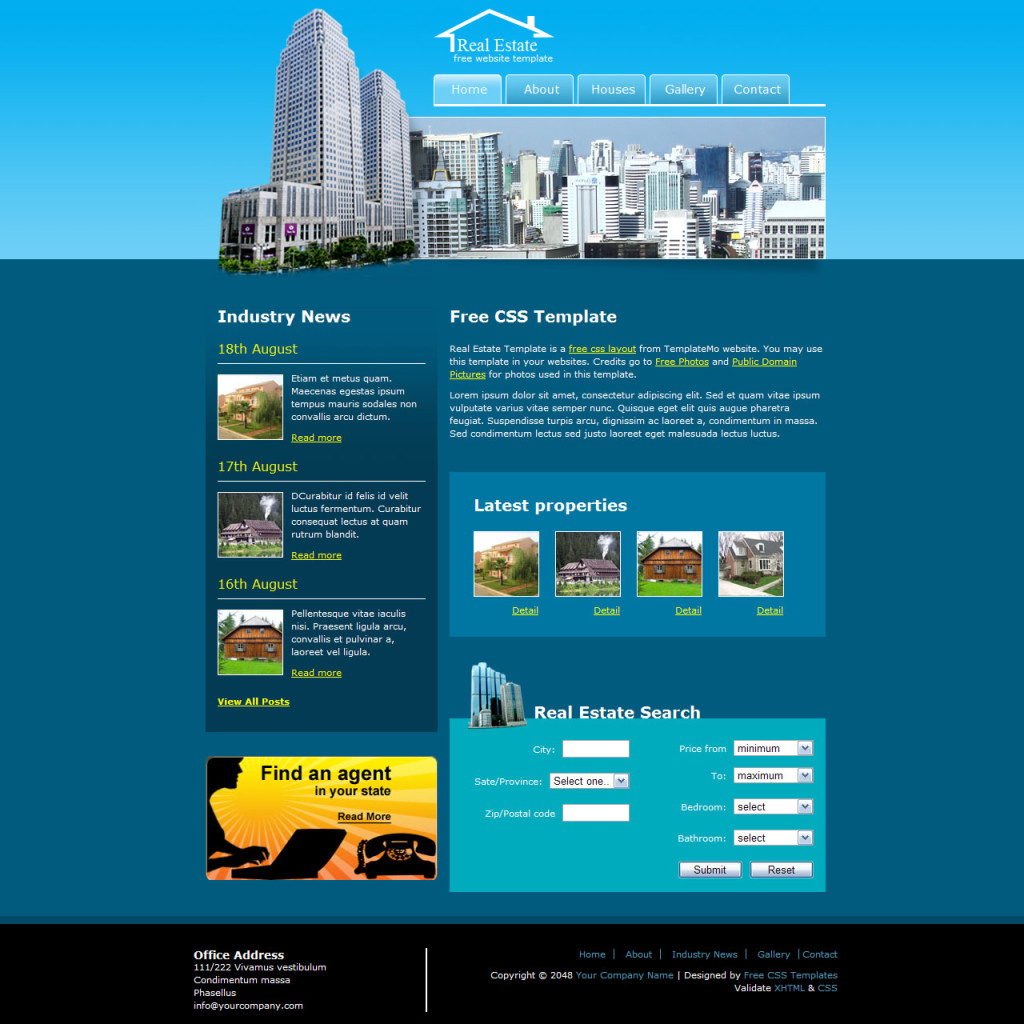 Free download 10 mẫu website bất động sản cực chất Real Estate