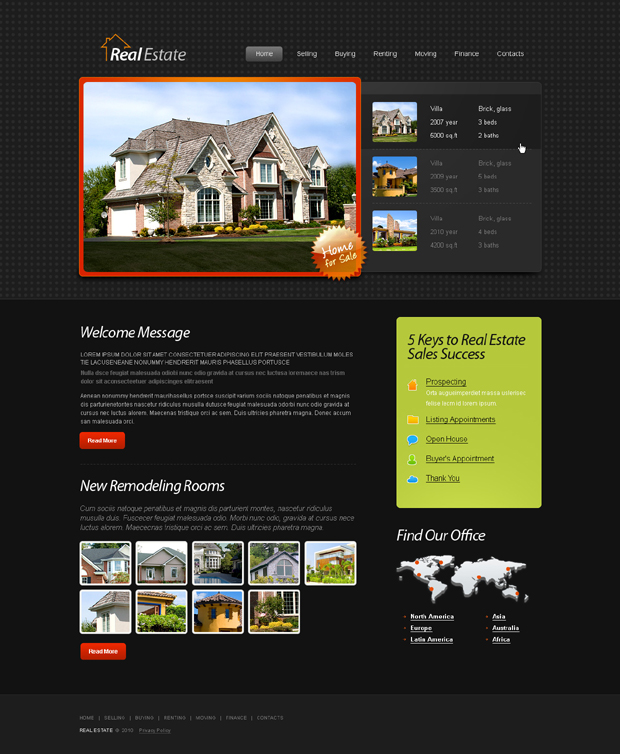 Free download 10 mẫu website bất động sản cực chất Real Estate Website