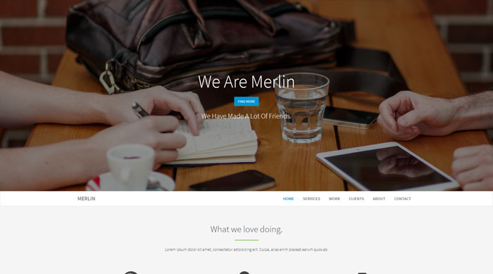 Merlin Free Bootstrap 3 Template