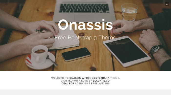 Onassis Free Bootstrap 3 Template