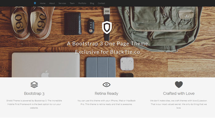 shield Free Bootstrap 3 Template
