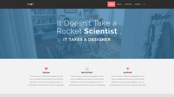 Spot Free Bootstrap 3 Template