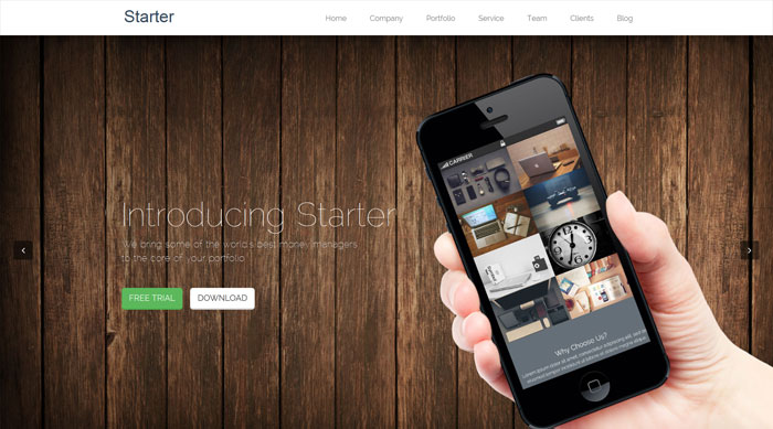 Starter Free Bootstrap 3 Template