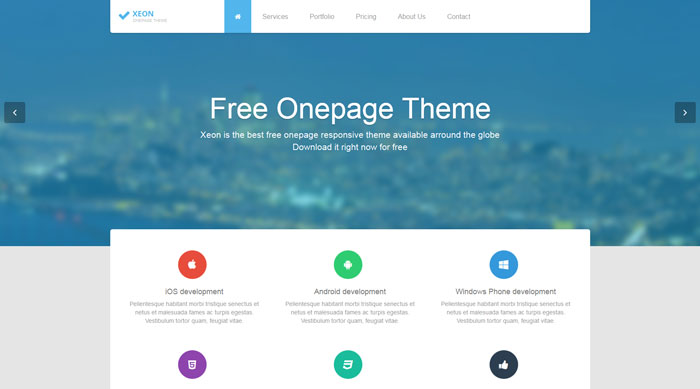 Xeon Free Bootstrap 3 Template