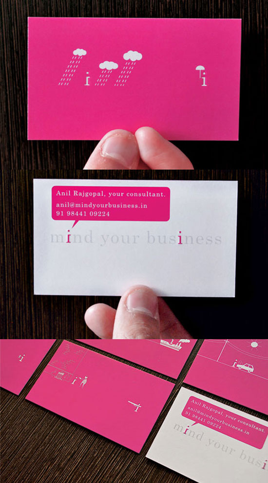 Rực rỡ sắc màu với 35+ thiết kế business card Mind Your Business Full Color Business Card