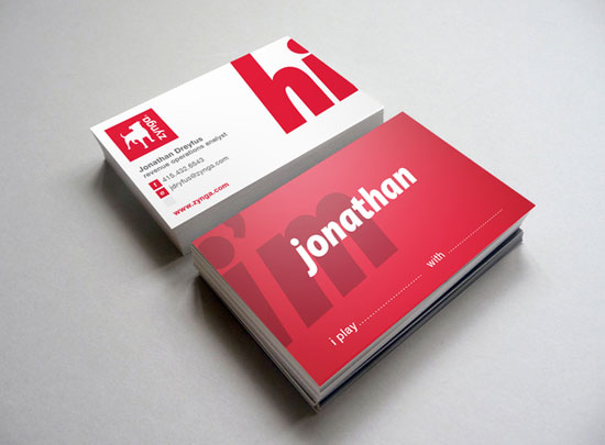 Rực rỡ sắc màu với 35+ thiết kế business card Zynga Full Color Business Card