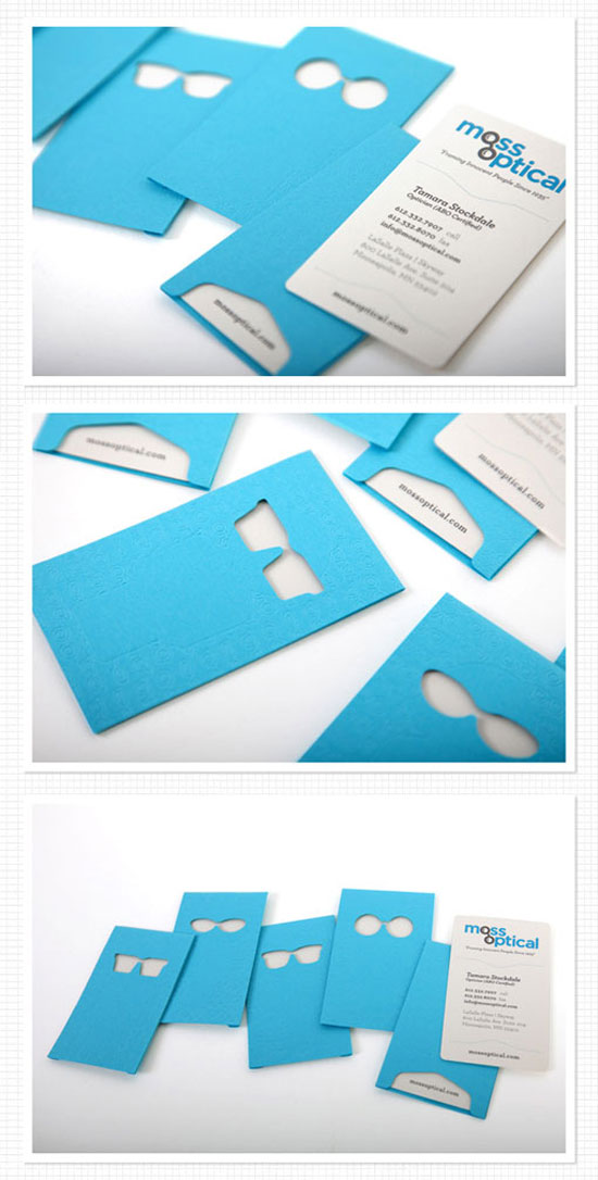 Rực rỡ sắc màu với 35+ thiết kế business card Moss Optical Full Color Business Card