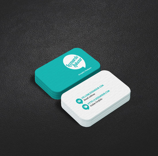 Rực rỡ sắc màu với 35+ thiết kế business card LEONARDO ZAKOUR Full Color Business Card