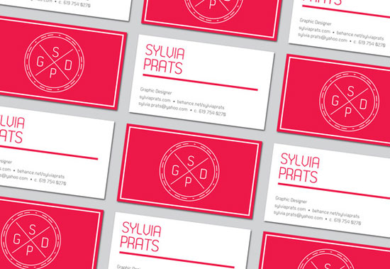 Rực rỡ sắc màu với 35+ thiết kế business card Sylvia Prats Full Color Business Card