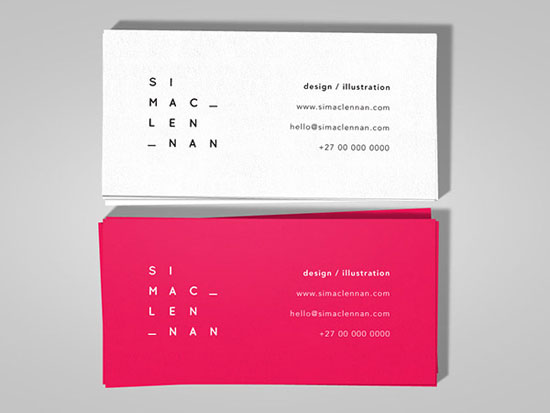 Rực rỡ sắc màu với 35+ thiết kế business card Si Maclennan Full Color Business Card