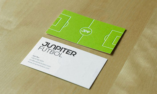 Rực rỡ sắc màu với 35+ thiết kế business card Junpiter Futbol Full Color Business Card