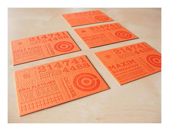 Rực rỡ sắc màu với 35+ thiết kế business card Caliber Creative Business Cards Full Color Business Card