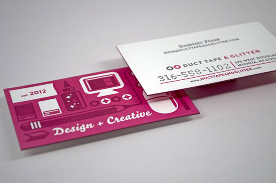 Rực rỡ sắc màu với 35+ thiết kế business card Duct Tape & Glitter Full Color Business Card