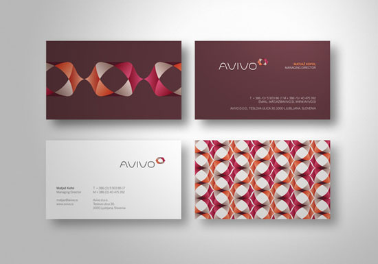 Rực rỡ sắc màu với 35+ thiết kế business card Avivo Full Color Business Card
