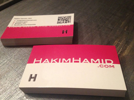 Rực rỡ sắc màu với 35+ thiết kế business card Hakim Hamid Full Color Business Card