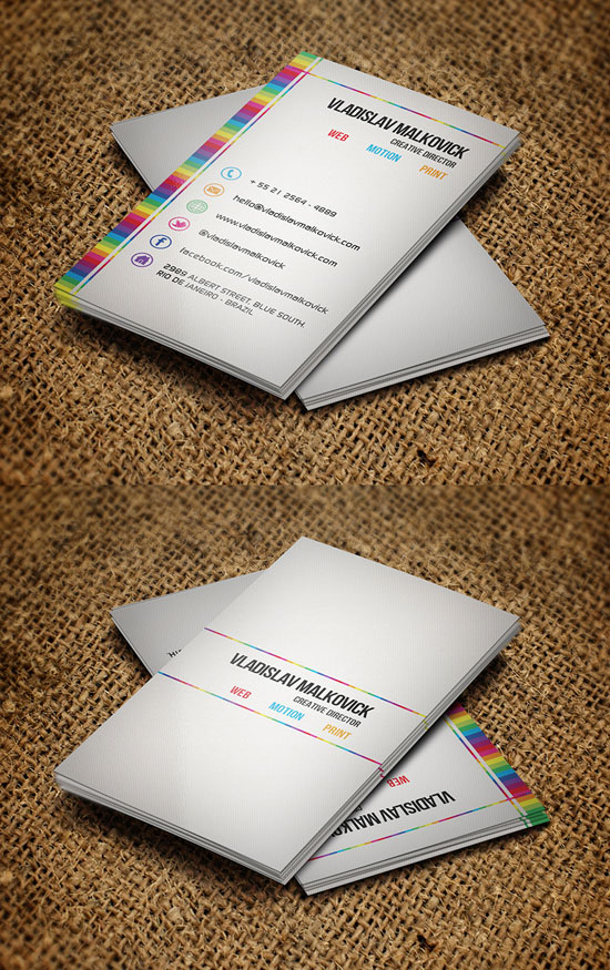 Rực rỡ sắc màu với 35+ thiết kế business card Creative Full Color Business Card