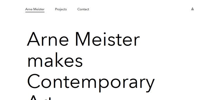 Arne Meister modern minimal design web site inspiration example