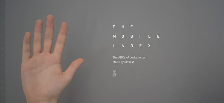 The Mobile Index modern clean web design site inspiration example