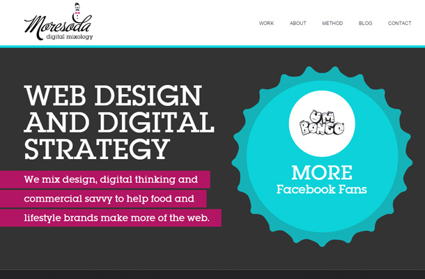 moresoda digital website clean typography inspiration