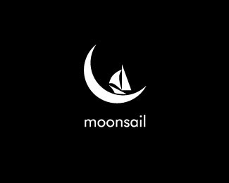 Moonsail boat logos Design