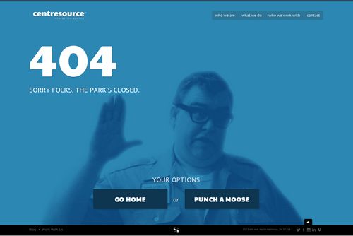 404 Page f-rom Centresource