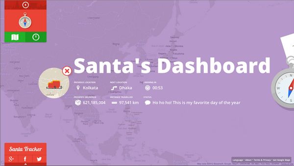Santa's Dashboard f-rom Google