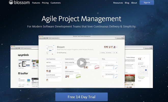 blossom agile project management header