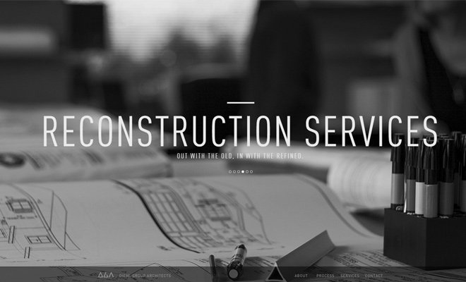 26 website đẹp mắt của các hãng kiến trúc diehl group architects dga website