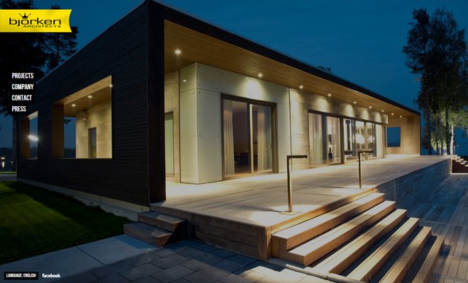 26 website đẹp mắt của các hãng kiến trúc bjorken architects website fullscreen