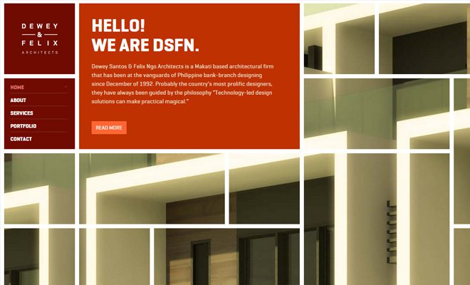 26 website đẹp mắt của các hãng kiến trúc dsf dewey felix architects website design