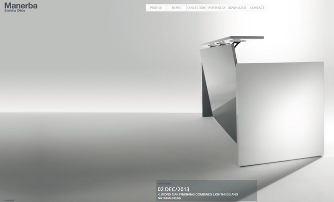 26 website đẹp mắt của các hãng kiến trúc manerba evolving office website architecture