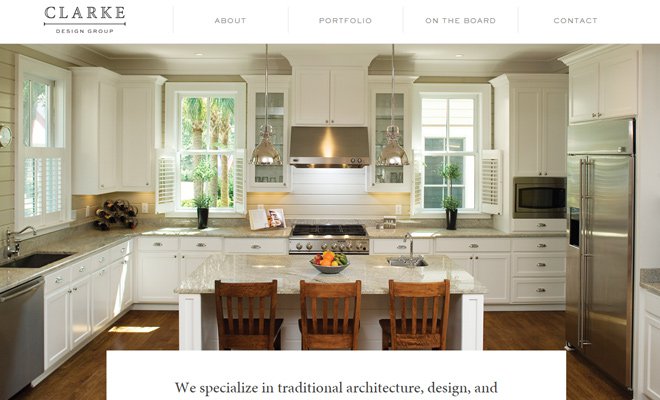 26 website đẹp mắt của các hãng kiến trúc clarke design group architecture firm