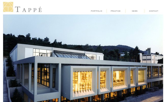26 website đẹp mắt của các hãng kiến trúc tappe architects fullscreen website layout design