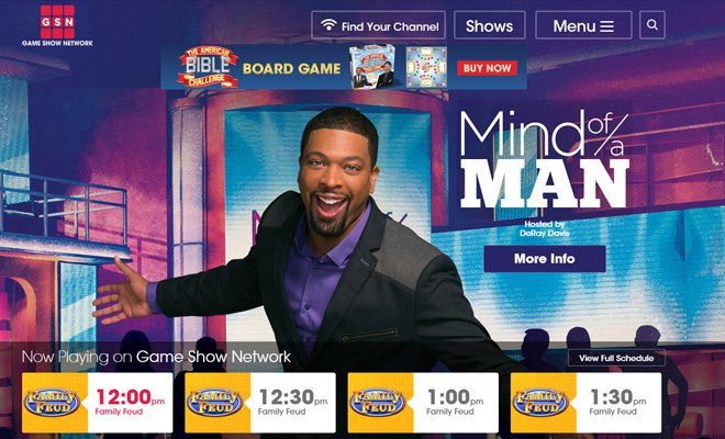 gsn game show network homepage