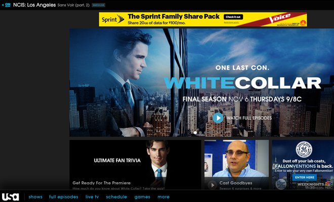 usa network tv channel website homepage