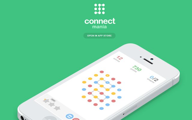 simple ios app mania connect design homepage