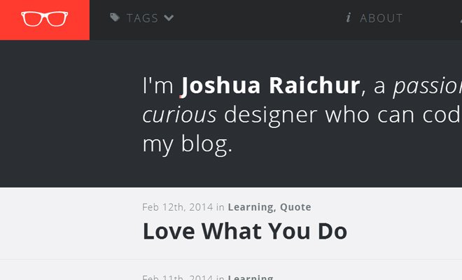 Tràn đầy cảm hứng với 34 thiết kế web Portfolio joshua raichur website portfolio layout